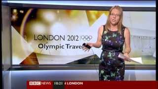 KATE KINSELLA BBC OLYMPIC TRAVEL NEWS  03July2012 BBC News [upl. by Lynad]