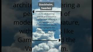 Stockholm’s Beauty Islands History amp Modern Vibes 🇸🇪✨ Shorts travel stockholm [upl. by Selohcin]