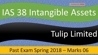 PE QampA Tulip Limited  ICAP Spring 2018  IAS 38 FR043 [upl. by Raviv]