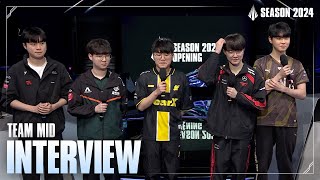 Team MID Interview  2024 Season Opening [upl. by Nerral]