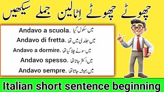 Daily use short sentences beginning  Italian short sentences beginnerslearnitalianinurdu1749 [upl. by Ttekcirc]