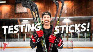 Testing The Most Expensive Hockey Sticks 🏒 [upl. by Audie878]