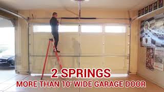 Why You Should Convert From One To Two Garage Door Torsion Springs  Garage Door Nation [upl. by Filipe98]