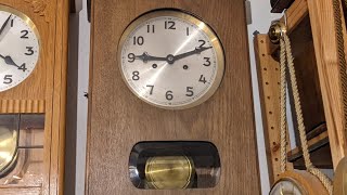 16 Hard to find German Baduf Badische Uhrenfabrik thick gnome box clock with 4 rod BimBam strike [upl. by Chisholm616]