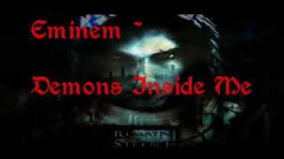 Eminem  Demons Inside Me Lyrics ON SCREEN [upl. by Errick]