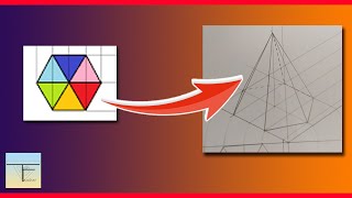 📐Come disegnare una piramide a base esagonale in assonometria isometrica📐 [upl. by Odlauso486]