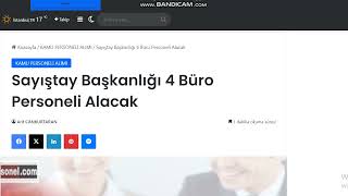 Sayıştay Başkanlığı 4 Büro Personeli Alacak [upl. by Noble]