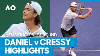 Taro Daniel vs Maxime Cressy Match Highlights 1R  Australian Open 2021 [upl. by Garretson]