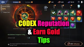 MIR4 Codex Reputation Enhance amp Earn Gold Tips [upl. by Alaehs169]