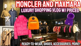 MONCLER amp MAXMARA LUXURY SHOPPING VLOG WITH PRICES  JACKETS READY TO WEAR SHOES HATS  NORDSTROM [upl. by Anaher]