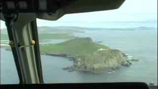 Shetland Islands Great approach Cockpit ARJ [upl. by Ylekalb165]