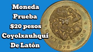 Moneda Prueba de 20 pesos Coyolxauhqui de LatónMonedas de MèxicoMonedas Mexicanas [upl. by Virgilio]