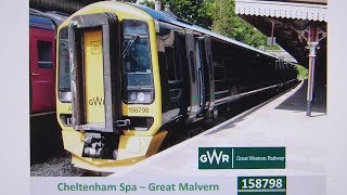 Great Western Railway DMU  158798  Cheltenham Spa – Great Malvern [upl. by Yeta]