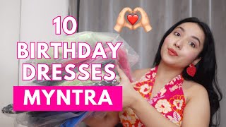 HUGE birthday dress try on haul Myntra 💖 Under Rs 400  Isha Vinod Jain [upl. by Hadria]