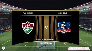 Fluminense vs Colo Colo ● Grupo A Copa Libertadores 2024 ● Gameplay Pes 2021 [upl. by Eiramnna]