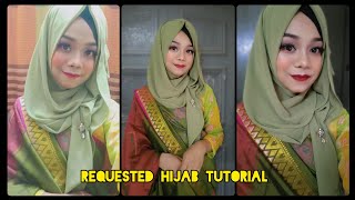 Most Requested Hijab tutorial to wear a SareeGownAbaya [upl. by Burrton]