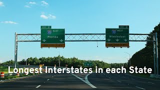 Longest Interstates in every state [upl. by Carman]