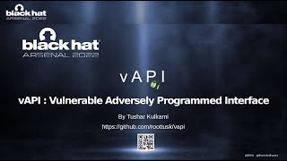 vAPI  Vulnerable Adversely Programmed Interface Blackhat Europe 2022 Arsenal [upl. by Krall]