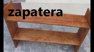 como hacer zapatera de madera simple [upl. by Naara232]