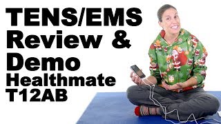 TENS  EMS Unit  Healthmate T12AB Review amp Demo  Ask Doctor Jo [upl. by Gnoix]