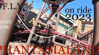 FLY coaster on ride POV front row PHANTASIALAND 2023 NEW [upl. by Keheley671]