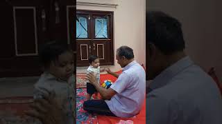 Cute baby Pragyan with Nana ji Dancing kidstv Dadi Amma Dadi Amma Maan Jao [upl. by Paymar302]