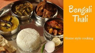 Bengali Home style cookingBengali non veg thali Lunch recipe [upl. by Hershell]