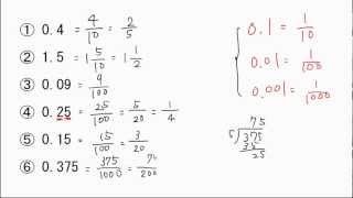 小学校6年【算数】小数を分数で表す 練習 [upl. by Idonah713]