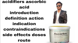 acidifiers ascorbic acid  UTI treatment of acidifiers ascorbic acid  pharmacology  notes lacture [upl. by Nibor]