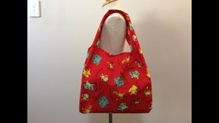 DIY REUSABLE GROCERY BAG  MARKET BAG  SHOPPING BAG  BAG SEWING TUTORIAL [upl. by Johny]