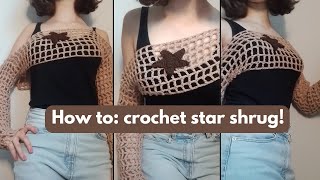 how to crochet star shrug [upl. by Otero]