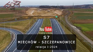 S7 Miechów  Szczepanowice z drona relacja styczeń 2024 [upl. by Juna167]