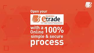 Baroda ETrade 3in1 Bank Demat amp Trading Account [upl. by Mastic145]