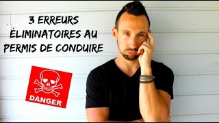 3 ERREURS ELIMINATOIRES AU PERMIS DE CONDUIRE [upl. by Ailed]