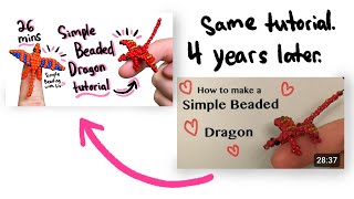 Simple Beaded Dragon Tutorial [upl. by Annawit483]