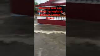 Grabe ang biglang pag ragasa ng baha matapos magiba ang pader sa carmen homes [upl. by Laidlaw]