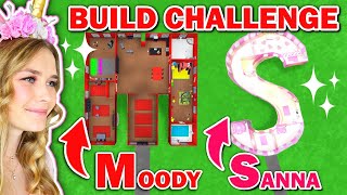 Letter Build Challenge In Bloxburg Sanna Vs Moody Roblox [upl. by Leanna534]