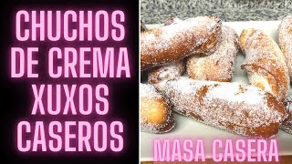 CHUCHOS DE CREMA XUXOS CASEROS O PEPITOS BUENISIMOS Y FÁCILES DE HACER [upl. by Yesoj]