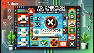 How to fix Operation Could Not Be Completed Error 0x00000709 Shared Printer  100 Solved Win10 amp 11 [upl. by Adnalahs281]