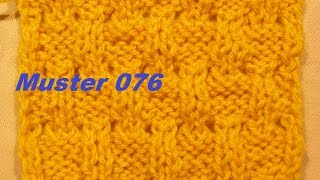 Muster 076 zweiseitigStricken lernen Muster für Pullover Strickjacke MützeTutorial Handarbeit [upl. by Nero483]