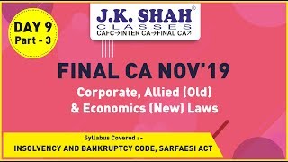 Final CA Nov19 Revision Lectures  Law Day 9 of 11Part 3 [upl. by Bred]