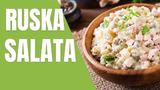 Ruska Salata  Recept za rusku salatu  Domaci recepti [upl. by Columbine]