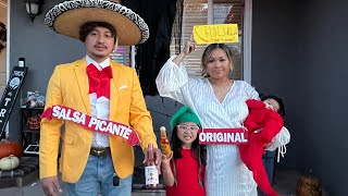 Tapatio DIY Costume  Cholula Hot Sauce amp Baby Peppers Family Costume Theme [upl. by Li85]