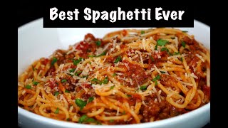 How To Make Spaghetti w Homemade Meat Sauce  Best Spaghetti Recipe Ever MrMakeItHappen Spaghetti [upl. by Ybreh]