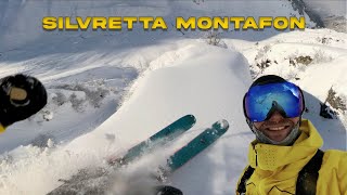 POV Skiing MONTAFON  Cliff Drops and Faceshots [upl. by Robinett]