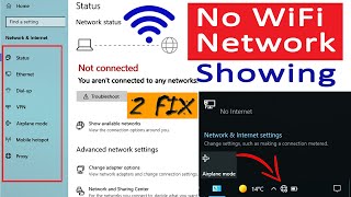 Fix WiFi not showing in settings on windows 10 fix missing WiFi [upl. by Win439]