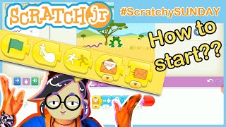 SCRATCH JR 😊 Coding for Kids 2 What is TRIGGERING BLOCKS Start on tap Orange Message ScratchJr [upl. by Ydnat]