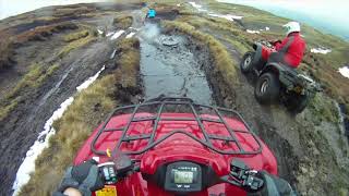 quads honda forman 500 Kawasaki kvf 650 off road uk atv winter [upl. by Kippie]