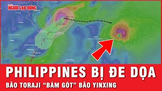 Bão Yinxing chưa tan Philippines lại bị bão mới Toraji đe dọa đang tiến thẳng vào biển Đông [upl. by Leuas]