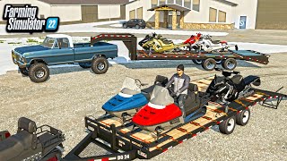 REDNECK SNOWMOBILE TRIP HEADING INTO MOUNTAINS NEW POLARIS RMK 850  FARMING SIMULATOR 2022 [upl. by Irianat]